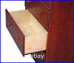 100% Solid Wood 4-Super Jumbo Drawer Chest With Lock by Palace Imports