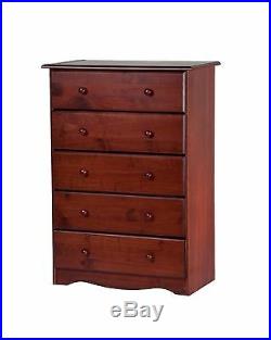 100% Solid Wood 5-Drawer Chest by Palace Imports, 32W x 44.5H x 17D, 3 Colors