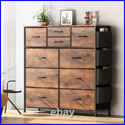 10 Drawer Dresser, Chest of Drawers for Bedroom Fabric Dressers with Side