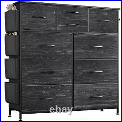 10 Drawer Dresser Storage Fabric Chest Organizer Tower for Bedroom Nursery Black