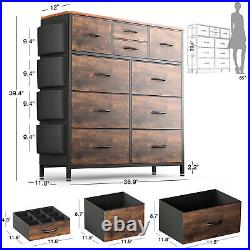 10 Drawer Dresser Storage Fabric Chest Organizer Tower for Bedroom Nursery Lot