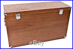 10 Drawer Oak Machinist Wooden Wood Tool Chest Box