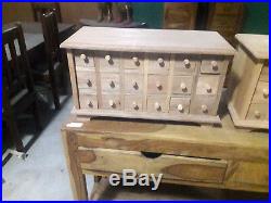 18 Drawer Apothecary, Spice / Jewlery Chest Unfinished, Muticolored Drawers