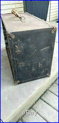 1900s Antique 8 Drawer Old TOOL CHEST Wood MECHANICS BOX