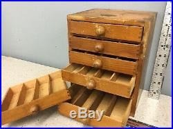 1900s Antique Machinist Wood Tool Box 6 Drawer Chest Wirt Resistors Philadelphia