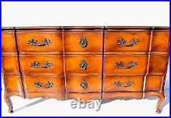 1950s Vintage Custom French Provincial Louis XV Style Dresser Chest of Drawers