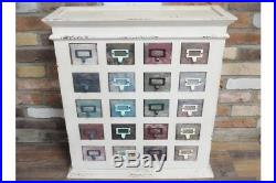 20 Coloured Drawers Cabinet Shabby Chic Wooden Storage Compartments Chest Unit