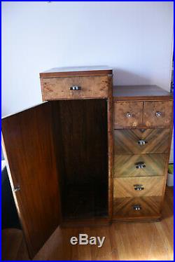 20s 30s Art Deco gentelmans chest drawers wooden dresser bakelite vanity armoire