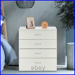 2 Pack Bedroom 4 Dressers Drawers Wooden Storage Organizer Furniture White