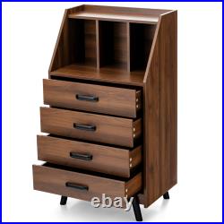 3-Cube Chest of Drawers Storage Organizer 4-Drawer Dresser withCountertop