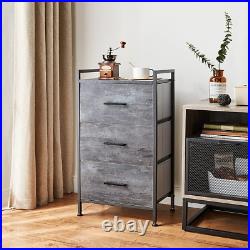 3 Drawer Dresser Wide Chest of Drawers Nightstand with Wood Top Rustic Storage T