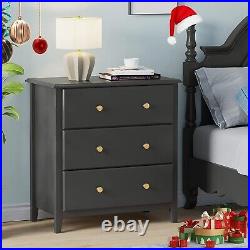 3 Drawer Dresser, Wood Dresser Chest Storage Cabinet for Bedroom, Living Room