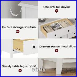 3 Drawer Dresser Wood Dresser Chest with Wide Storage Space for Bedroom (White)