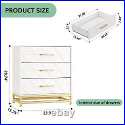 3 Drawer Dresser for Bedroom, Modern Wood Dressers Chest of Drawers with Storage