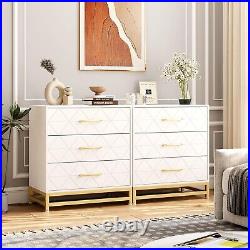 3 Drawer Dresser for Bedroom, Modern Wood Dressers Chest of Drawers with Storage