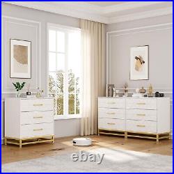 3 Drawer Dresser for Bedroom, Modern Wood Dressers Chest of Drawers with Storage