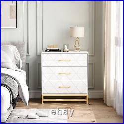 3 Drawer Dresser for Bedroom, Modern Wood Dressers Chest of Drawers with Storage