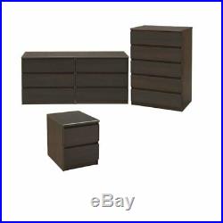 3 Piece Bedroom Set with 6 Drawer Double Dresser, 5 Drawer Chest and 2 Drawer