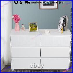 3-Tier 6 Drawers Nightstand Chest Dresser Organizer Storage Cabinet For Bedroom