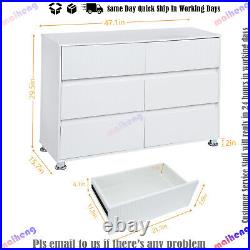 3-Tier 6 Drawers Nightstand Chest Dresser Organizer Storage Cabinet For Bedroom