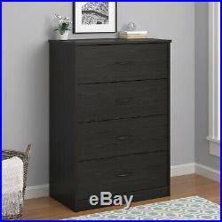 40'' Tall 4-Drawer Modern Dresser Chest Bedroom Storage Wood Furniture 6 Colors