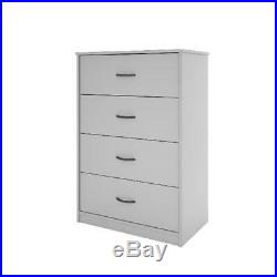 40 Tall 4 Drawer Modern Dresser Chest Bedroom Storage Wood Furniture Dove Gray