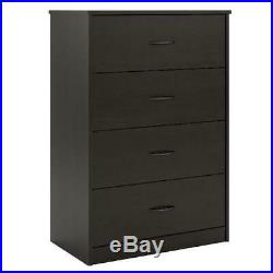 40 Tall 4 Drawer Modern Dresser Chest Bedroom Storage Wood Furniture Espresso