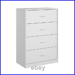 40 Tall 4 Drawer Modern Dresser Chest Bedroom Storage Wood Furniture Home White