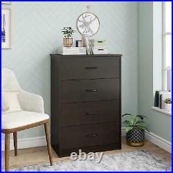 40 inch Tall 4 Drawer Modern Dresser Chest Bedroom Storage Wood Furniture Chest