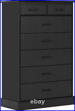 44 Tall Dresser for Bedroom Storage Tower Clothes Organizer Chest of 7 Drawers