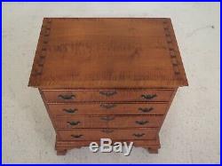 48582EC DR DIMES Tiger Maple 4 Drawer Nightstand Chest