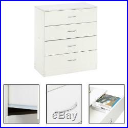 4 Chest of Drawers Bedroom Dressers Storage Organizer Furniture Black White New