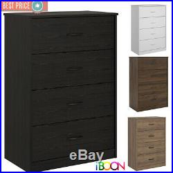 4 DRAWER DRESSER CHEST Of Drawers Furniture Clothes Cabinet Storage Wood Modern