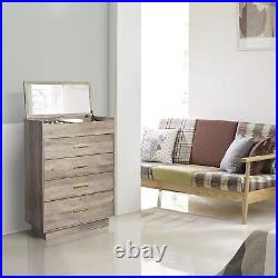 4-Drawer Chest, Accent Drawer Dresser, Wood Storage Cabinet for Bedroom