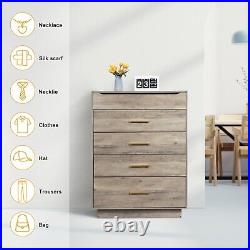 4-Drawer Chest, Accent Drawer Dresser, Wood Storage Cabinet for Bedroom