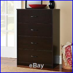 4 Drawer Chest Dresser Bedroom Storage Cabinet Furniture Clothes Organizer Wood