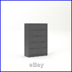 4 Drawer Chest Dresser Storage Organizer Bedroom Furniture Grey NEW Wooden