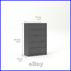 4 Drawer Chest Dresser Storage Organizer Bedroom Furniture Grey NEW Wooden