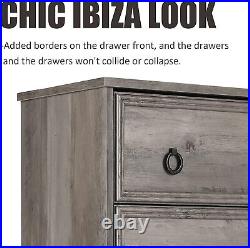 4 Drawer Dresser Chest Cabinet Organizer Wood Storage With doors Bedroom Furniture