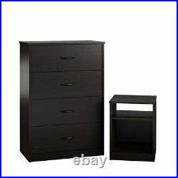 4 Drawer Dresser Chest Clothes Storage Bedroom Cabinet Wooden Espresso Finish