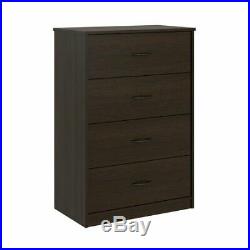 4-Drawer Dresser Chest Clothes Storage Modern Bedroom Cabinet Wood Espresso
