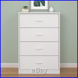 4 Drawer Dresser Clothes Organizer Chest Bedroom Storage Cabinet Wood Furniture