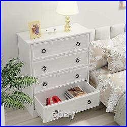 4 Drawer Dresser Shelf Cabinet Storage Chest Home Bedroom Furniture Organizer