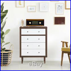 4 Drawer Dresser Wood Chest of Drawers Storage Freestanding Cabinet Organizer