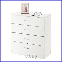 4 Drawer Dresser Wood Drawer Chest Dresser Cabinet with Storage For Living Room