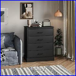 4 Drawer Dresser Wood Storage Tower Clothes Organizer Bedroom Chests of Drawers