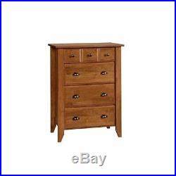 4 Drawer Oak Finish Wooden Chest of Drawers Fine Cabinet Storage Modern Dresser