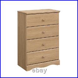 4 Drawer Wooden Dresser Chest Clothes Storage Bedroom Furniture Dover Oak Finish
