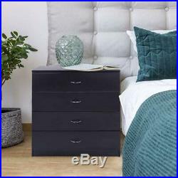 4 Drawers Dresser Bedside Nightstand Cabinets Bedroom Furniture Chest of Drawer