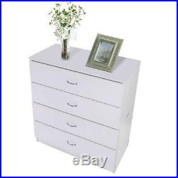 4 Drawers Dresser Bedside Nightstand Cabinets Bedroom Furniture Chest of Drawer